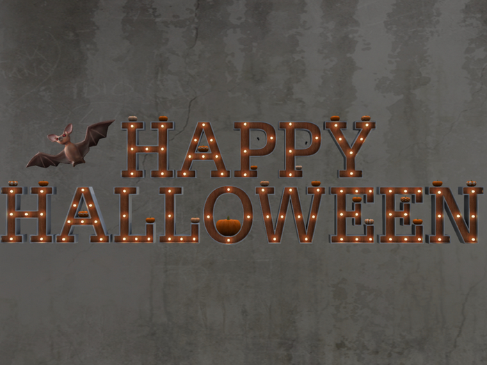 Second Life Marketplace HAPPY HALLOWEEN Wall Sign